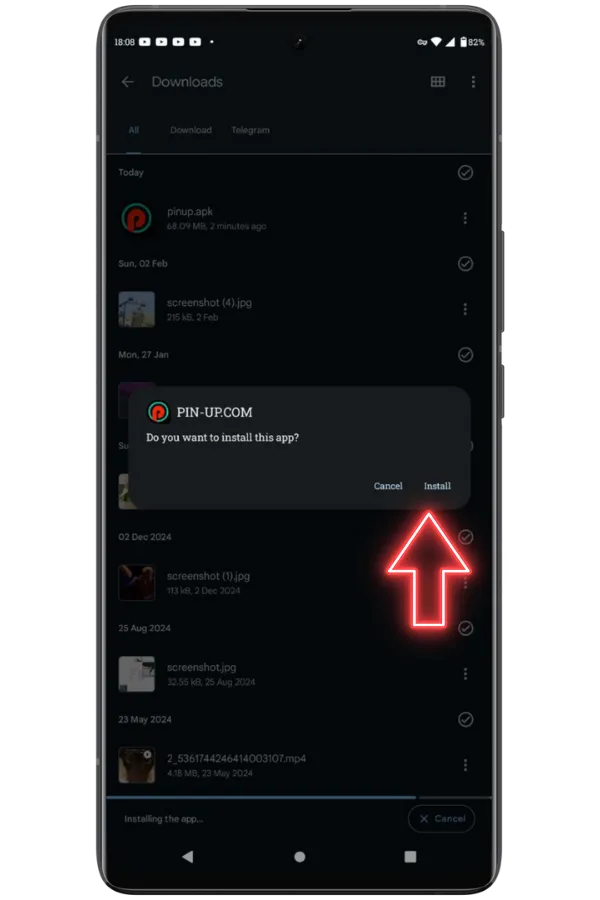 Tap on the APK File